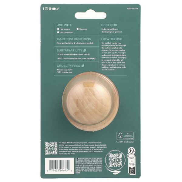 EcoTools - Massageador Estimulante para Couro Cabeludo Scalp Massager 1 Unidade
