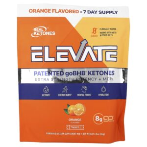 Elevate Laranja 7 Embalagens 12,3 g Cada - Real Ketones