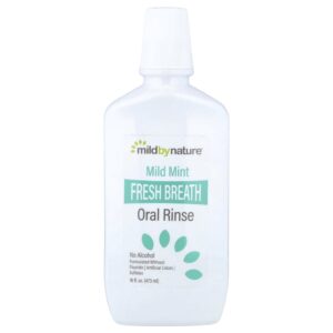 Enxaguante Bucal para um Hálito Fresco Sem Álcool Menta Suave 473 ml - Mild By Nature
