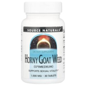 Epimedium Horny Goat Weed 1000 mg 30 Comprimidos - Source Naturals