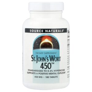 Erva-de-São-João 450 mg 180 Comprimidos - Source Naturals