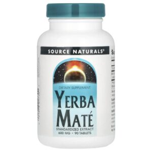 Erva-Mate 600 mg 90 Tabletes - Source Naturals