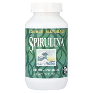 Espirulina Spirulina Orgânica 500 mg 500 Comprimidos - Source Naturals