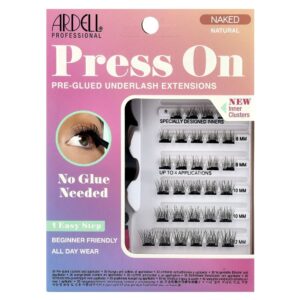 Extensões de Cílios Postiços Pré-Coladas Press On Naked Natural 30 Clusters - Ardell