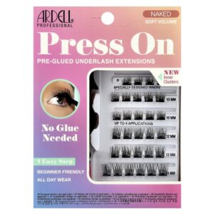 Extensões de Cílios Postiços Pré-Coladas Press On Naked Soft Volume 30 Clusters - Ardell