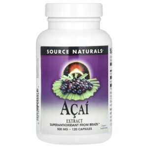 Extrato de Açaí 500 mg 120 Cápsulas - Source Naturals