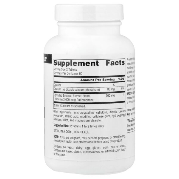 Extrato de Brotos de Brócolis 250 mg 120 Comprimidos - Source Naturals