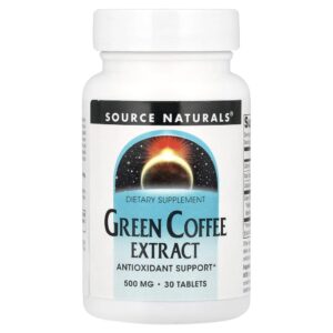 Extrato de Café Verde 500 mg 30 Comprimidos - Source Naturals