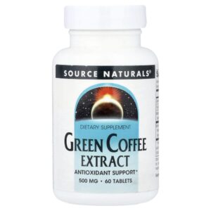 Extrato de Café Verde 500 mg 60 Comprimidos - Source Naturals