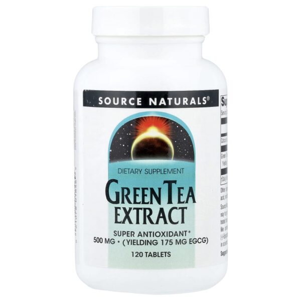 Extrato de Chá Verde 500 mg 120 Comprimidos - Source Naturals