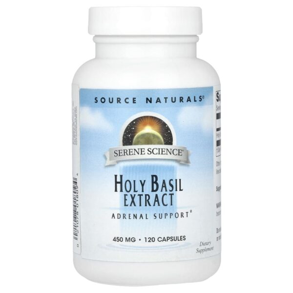 Extrato de Tulsi Manjericão Sagrado 450 mg 120 Cápsulas - Source Naturals