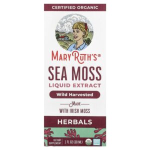 Extrato Líquido de Musgo-Marinho Orgânico Sem Álcool 1140 mg 30 ml - MaryRuth's