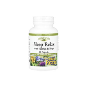 Herbal Factors Sleep Relax com Valeriana e Lúpulo 90 Cápsulas - Natural Factors