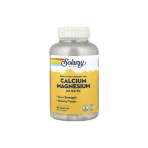f0f502905b21400abb2108c9fafbc8d0-klar7nwjdg.jpg Cálcio e magnésio na proporção de 2:1 180 cápsulas Veganas - Solaray
