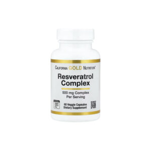 f40848fb0c09462eb6c90fd3c2052cc5-0d6ady3pp5.jpg Complexo de Resveratrol com Extrato da Semente de Uva Extrato de Vinho Tinto e trans-Resveratrol 60 Cápsulas Vegetais - California Gold Nutrition
