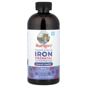 Ferro Líquido Vegano Pré-natal e Pós-natal Fruto Silvestre 450 ml - MaryRuth's