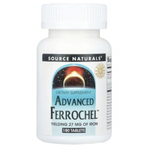 Ferro Quelado Ferrochel Avançado 180 Comprimidos - Source Naturals