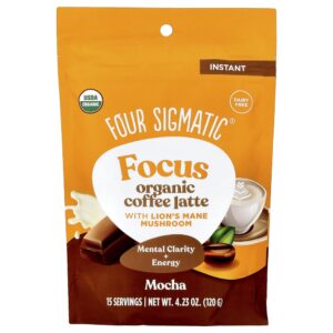 Focus Café Instantâneo Orgânico Latte com Cogumelo Juba-de-Leão Mocha 120 g - Four Sigmatic