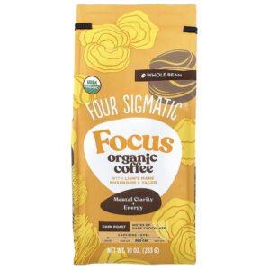 Focus Café Orgânico com Cogumelo Juba-de-Leão e Yacon em Grãos Torra Escura 283 g - Four Sigmatic
