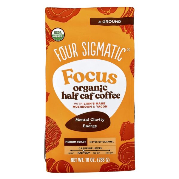 focus-cafe-organico-semidescafeinado-com-cogumelo-juba-de-leao-e-yacon-moido-tor-hmb82ry70m.jpg Focus Café Orgânico Semidescafeinado com Cogumelo Juba-de-Leão e Yacon Moído Torra Média 283 g - Four Sigmatic