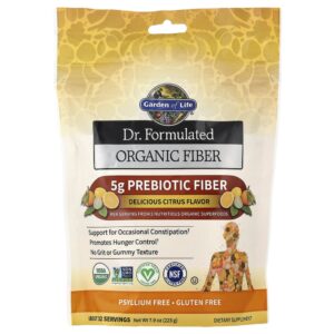 Garden of Life - Fibras Orgânicas Prebióticas em Pó Dr. Formulated Organic Fiber Cítricos 223 g