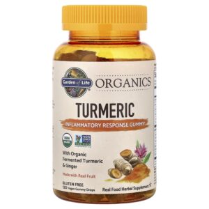 Garden of Life - Gomas de Cúrcuma Orgânica para Resposta Inflamatória mykind Organics Turmeric 120 Gomas