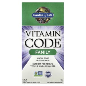 Garden of Life - Multivitamínico Familiar Completo Vitamin Code Family 120 Cápsulas