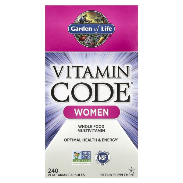 Garden of Life - Multivitamínico Feminino Completo Vitamin Code Women 240 Cápsulas