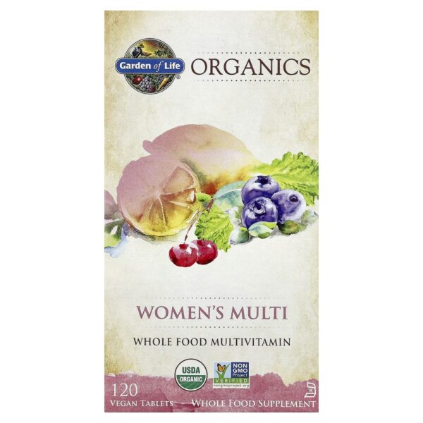 Garden of Life - Multivitamínico Feminino mykind Organics Women's Multi 120 Comprimidos