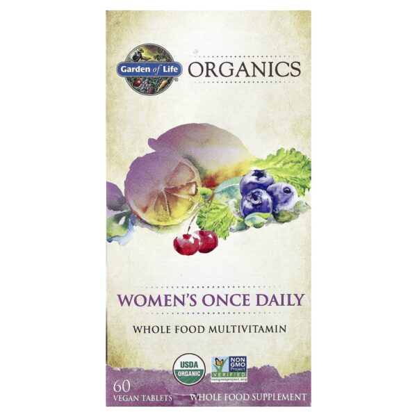 Garden of Life - Multivitamínico Feminino mykind Organics Women's Once Daily 60 Comprimidos
