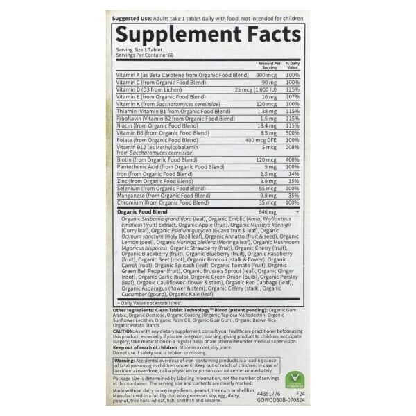 Garden of Life - Multivitamínico Feminino mykind Organics Women's Once Daily 60 Comprimidos