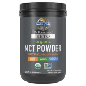 Garden of Life - Óleo de Coco TCM Orgânico em Pó Dr. Formulated Keto MCT Powder 300 g
