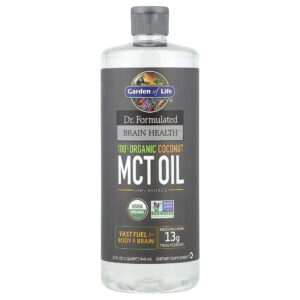 Garden of Life - Óleo TCM 100% de Coco Orgânico Dr. Formulated Brain Health Sem Sabor 946 ml