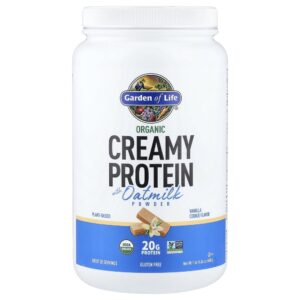 garden-of-life-proteina-organica-com-leite-de-aveia-em-po-organic-creamy-protein-ffy2omnf4m.jpg Garden of Life - Proteína Orgânica com Leite de Aveia em Pó Organic Creamy Protein Cookie de Baunilha 860 g