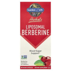 Garden of Life - Suplemento de Berberina Lipossomal Herbals Liposomal Berberine 60 Cápsulas
