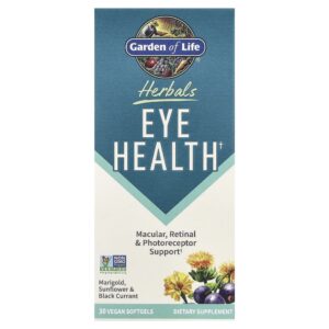 Garden of Life - Suplemento de Ervas para Saúde Ocular Herbals Eye Health Frutos Silvestres 30 Softgels