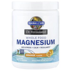 Garden of Life - Suplemento de Magnésio de Alimentos Integrais em Pó Dr. Formulated Laranja 197.4 g