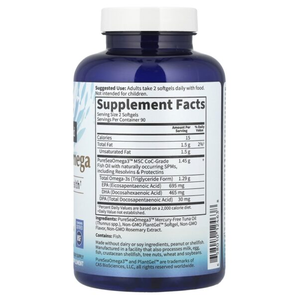 Garden of Life - Suplemento de Ômega-3 Avançado Dr. Formulated Advanced Omega Cítrico 180 Softgels