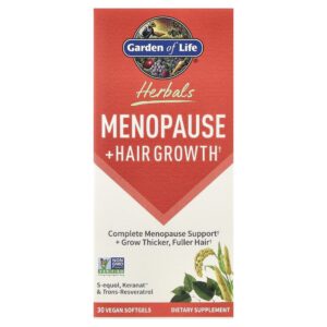 Garden of Life - Suplemento Erva para Menopausa e Crescimento Capilar Herbals Frutos Silvestres 30 Softgels