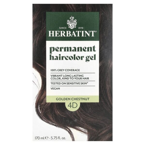 Gel de Coloração Permanente 4D Castanho Dourado 135 ml - Herbatint