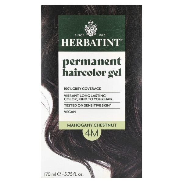 Gel de Coloração Permanente 4M Castanho Mogno Mahogany 135 ml - Herbatint