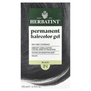 Gel de Coloração Permanente para Cabelos 1N Preto 135 ml - Herbatint