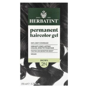 Gel de Coloração Permanente para Cabelos 2N Castanho Escuro 135 ml - Herbatint