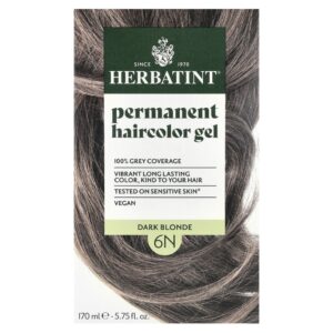 Gel de Coloração Permanente para Cabelos 6N Louro Escuro 135 ml - Herbatint
