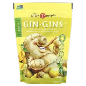 Gin Gins Balas Mastigáveis de Gengibre Limão 84 g - The Ginger People