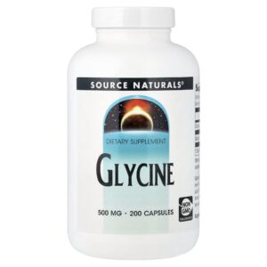 Glicina 500 mg 200 Cápsulas - Source Naturals