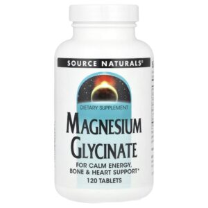 Glicinato de Magnésio 120 Comprimidos - Source Naturals
