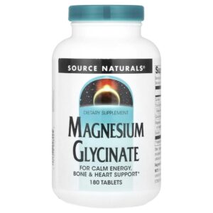 Glicinato de Magnésio 180 Comprimidos - Source Naturals
