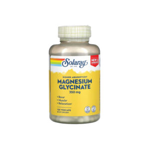 Glicinato de Magnésio 350mg 120 Veg Cápsulas - Solaray