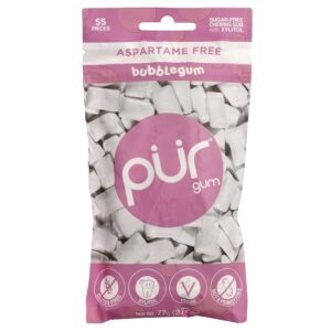 Goma de Mascar Sem Açúcar Sabor Chiclete 55 Unidades 77 g - The PUR Company